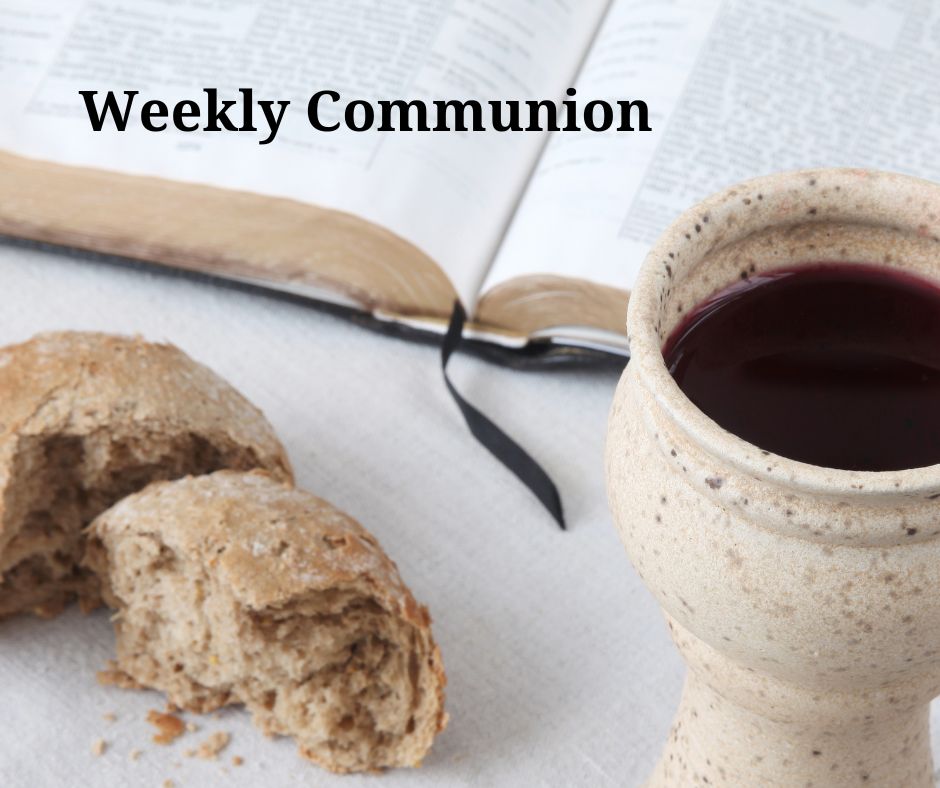 photo of communion with Bible